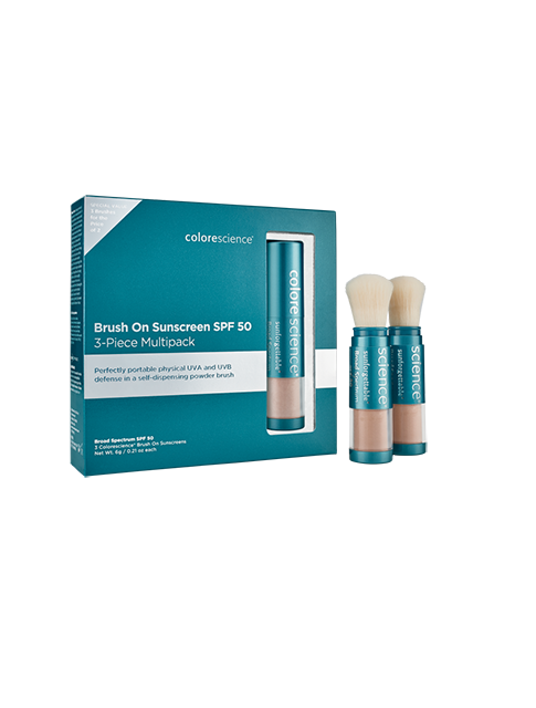 SUNFORGETTABLE ENVIROSCREEN PROTECTION BRUSH-ON SHIELD SPF50 3-PIECE MULTIPACK MEDIUM